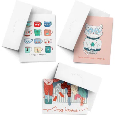 Ramus & Co Christmas Mug, Cozy Wishes, Christmas Cat Winter/holiday/christmas Greeting Card Pack Set In Multi-pack