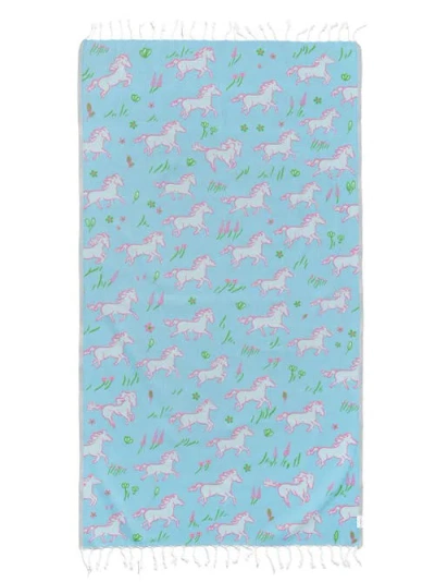 Ramus & Co Oversized 37" X 71" Preppy Turkish Beach Towel By  In Wild Horses