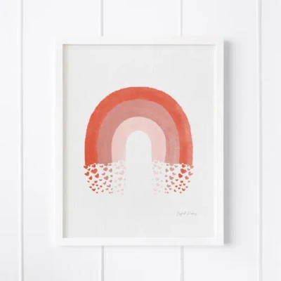 Ramus & Co Rainbow Framed Museum Quality 8" X 10" Art Print In White