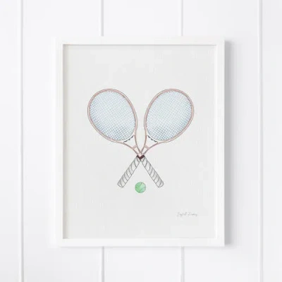 Ramus & Co Tennis Framed Museum Quality 8" X 10" Art Print In Multi