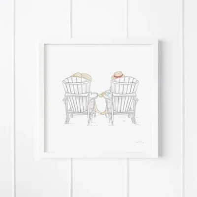 Ramus & Co Together Couple Museum Quality 8" X 8" Art Print In Multi