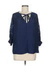 Ramy Brook 3/4 Sleeve Blouse In Blue