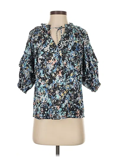 Ramy Brook 3/4 Sleeve Blouse In Blue