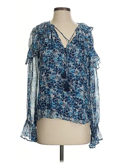 Pre-owned Ramy Brook 3/4 Sleeve Blouse In Blue