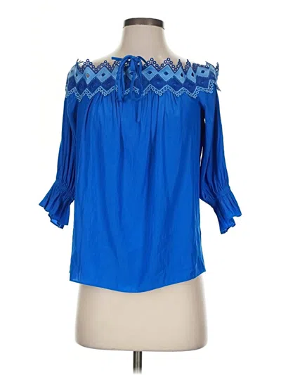 Ramy Brook 3/4 Sleeve Blouse In Blue