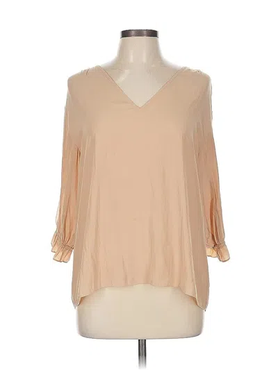 Pre-owned Ramy Brook 3/4 Sleeve Blouse In Brown