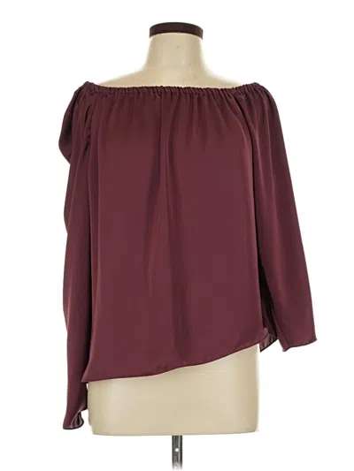 Pre-owned Ramy Brook 3/4 Sleeve Blouse In Burgundy