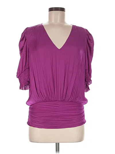 Pre-owned Ramy Brook 3/4 Sleeve Blouse In Purple