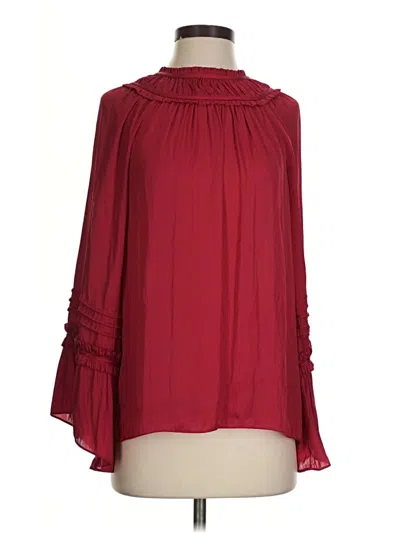 Pre-owned Ramy Brook 3/4 Sleeve Blouse In Red