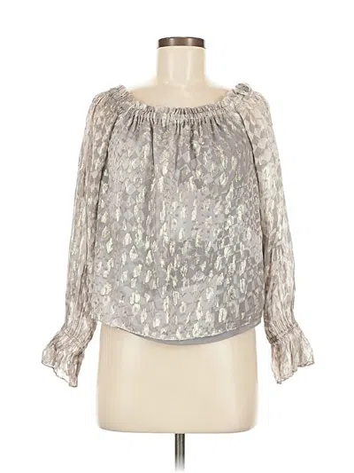 Pre-owned Ramy Brook 3/4 Sleeve Blouse In Silver