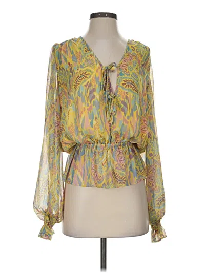 Pre-owned Ramy Brook 3/4 Sleeve Blouse In Yellow