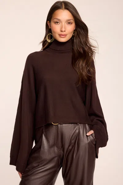 Ramy Brook Aaliyah Turtleneck Sweater In Heritage Brown
