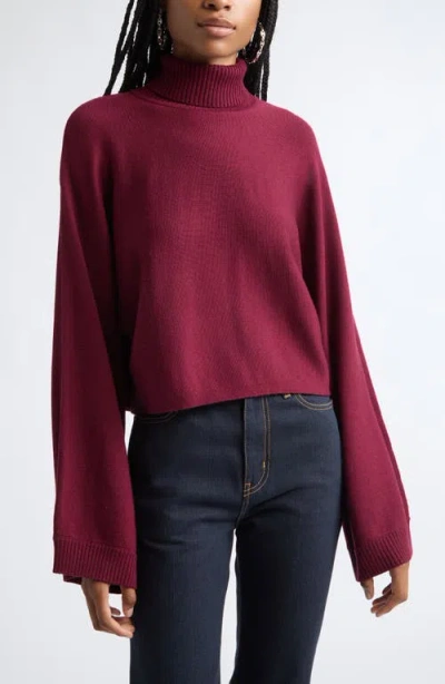 Ramy Brook Aaliyah Wool Turtleneck Sweater In Brown
