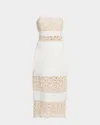 Ramy Brook Abby Embellished Linen-blend Cutout Midi Dress