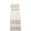 Ramy Brook Abby Embellished Linen-blend Cutout Midi Dress In White Floral