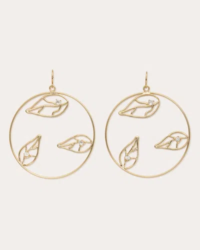 Ramy Brook Abrie Leaf Hoop Earrings In Gold