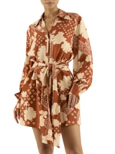 Ramy Brook Ada Mini Dress In Amber Combo In Multi