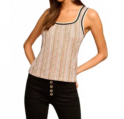 Ramy Brook Adaira Sequin Knit Tank Top In Sequin Stripe In Multi