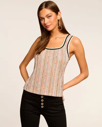 Ramy Brook Adaira Sequin Knit Tank Top In Sequin Stripe