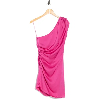 Ramy Brook Addie One-shoulder Satin Minidress