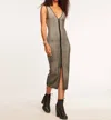 Ramy Brook Adeline Bodycon Midi Dress In Black-white Stripe