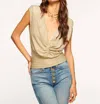 RAMY BROOK ADLEY TOP IN GOLD FOIL