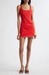 Ramy Brook Adriana Contrast Stitch Cotton Blend Minidress