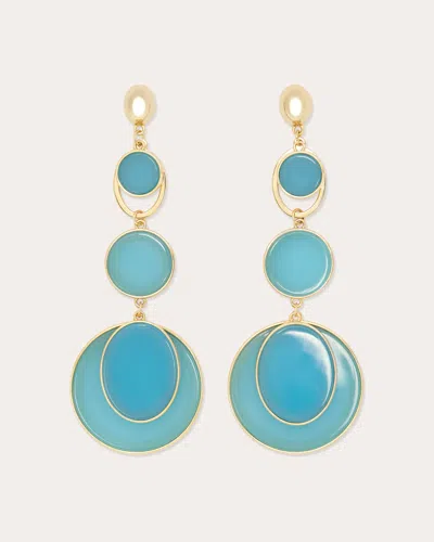Ramy Brook Adriana Layered Disc Earrings In Blue