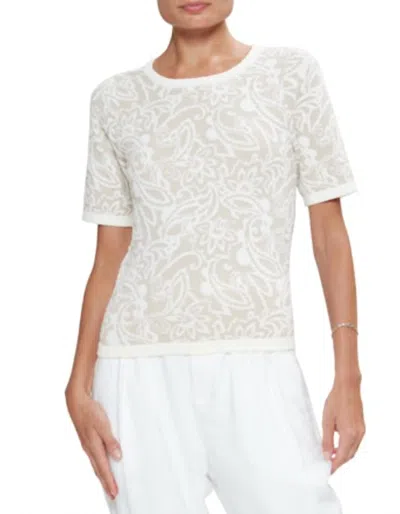 Ramy Brook Adriana Short Sleeve Top In Sandstone In Metallic
