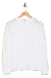 Ramy Brook Agatha Lace Trim Top In White