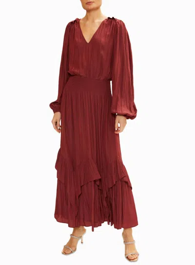 Ramy Brook Alaia Maxi Dress In Cabernet In Red