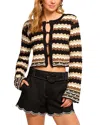 Ramy Brook Alanza Cotton Crochet Cardigan Sweater