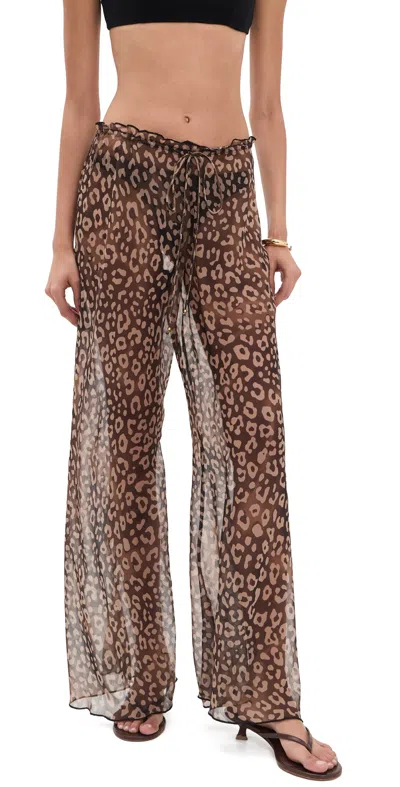 Ramy Brook Alayna Pants Dark Leopard In Brown