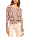 Ramy Brook Alden Button Shoulder Marled Crewneck Sweater In Neutral Kn