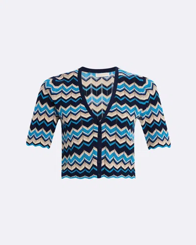 RAMY BROOK ALEC CHEVRON-KNIT CARDIGAN