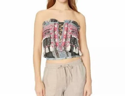 Ramy Brook Alessia Blouse In Grey / White In Multi