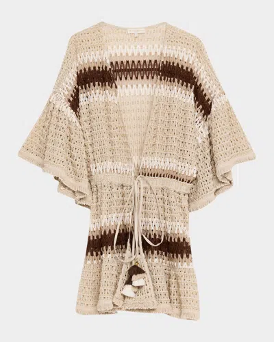 Ramy Brook Alethea Knit Coverup Mini Dress In Brown