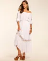 Ramy Brook Alex Smocked Off-the-shoulder Maxi Dress In White