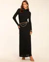 Ramy Brook Alexandra Knit Mock Neck Maxi Dress In Black