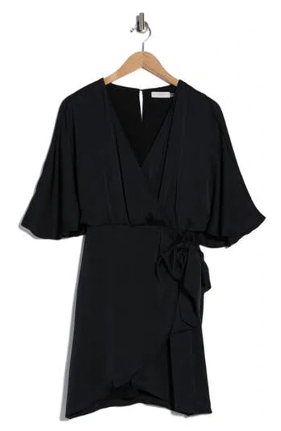 Ramy Brook Alexis Faux Wrap Minidress In Black