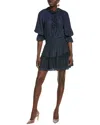 Ramy Brook Clarinda Drop-waist Mini Dress In Blue