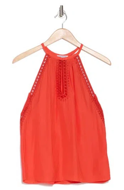 Ramy Brook Allysha Sleeveless Top In Flame Orange