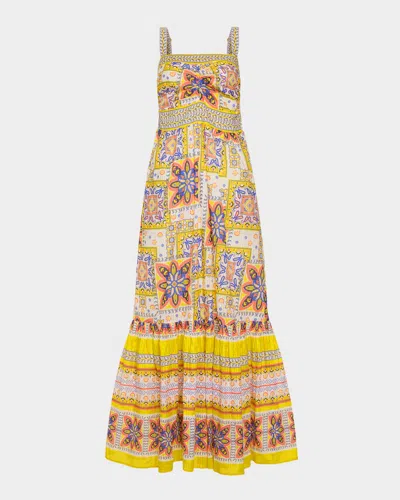 Ramy Brook Alora Tile Print Sleeveless Dress In Multi