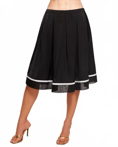 Ramy Brook Alta Pleated Midi Skirt In Black