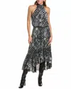 Ramy Brook Alyssa Dress In Black Combo Houndstooth In Multi