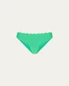 Ramy Brook Amani Scallop Bikini Bottoms In Green