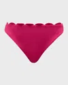 Ramy Brook Amani Scallop Bikini Bottoms In Perfect Pink