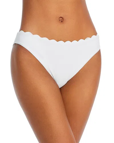 Ramy Brook Amani Scalloped Bikini Bottom In White