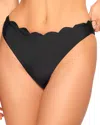 Ramy Brook Amani Scalloped Bikini Bottom In Black