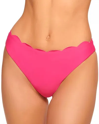 Ramy Brook Amani Scalloped Bikini Bottom In Pink
